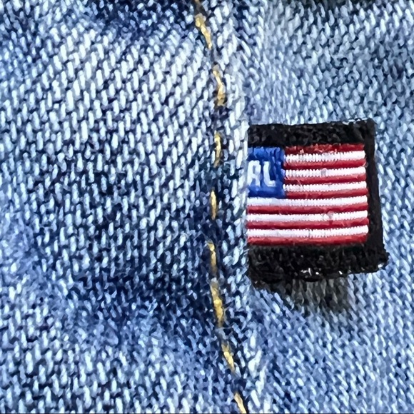 Ralph Lauren Polo Jeans Co. Flap Pocket Denim Fly Front Mini Skirt Size 8 - Picture 8 of 11